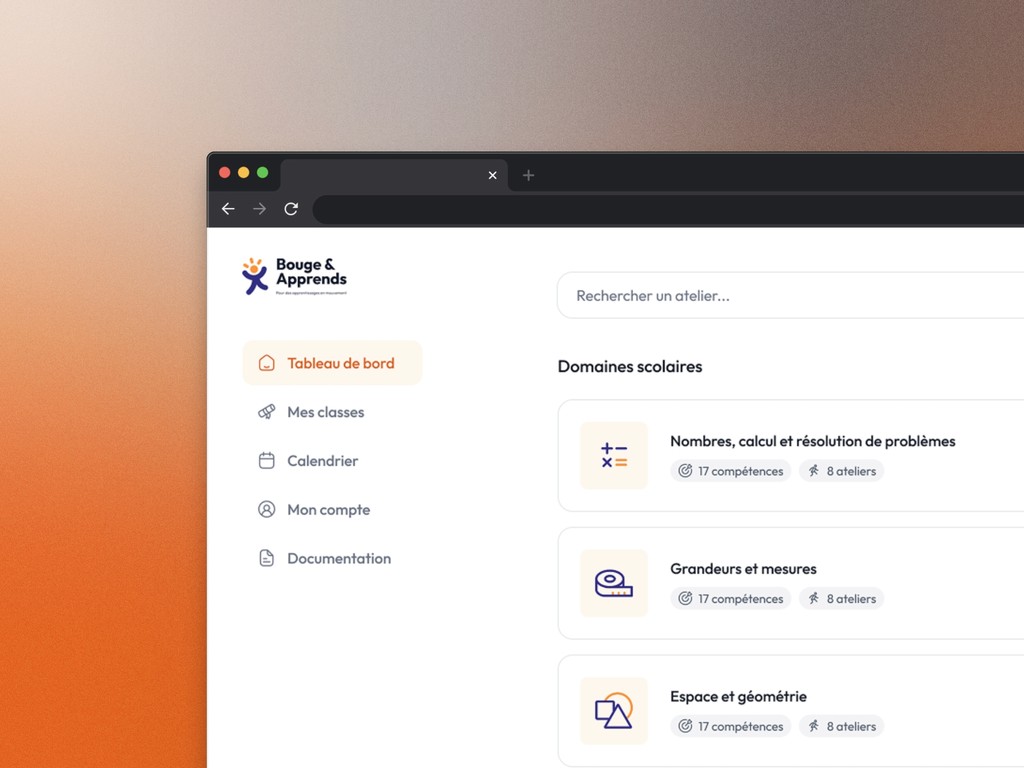 Aperçu du projet Bouge & apprends